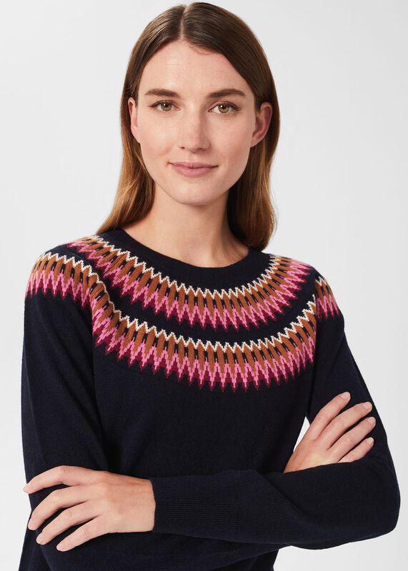 Greta Fairisle Jumper With Cashmere