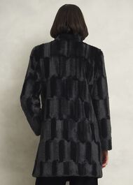 Petite Rosanne Faux Fur Coat, Black, hi-res