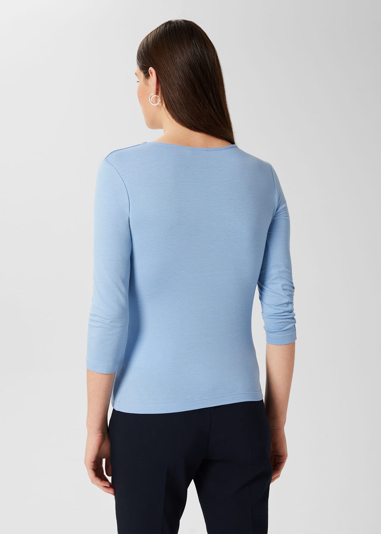 Debbie Double Fronted Top, Serene Blue, hi-res