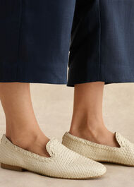 Tillie Woven Loafers, Warm Ivory, hi-res