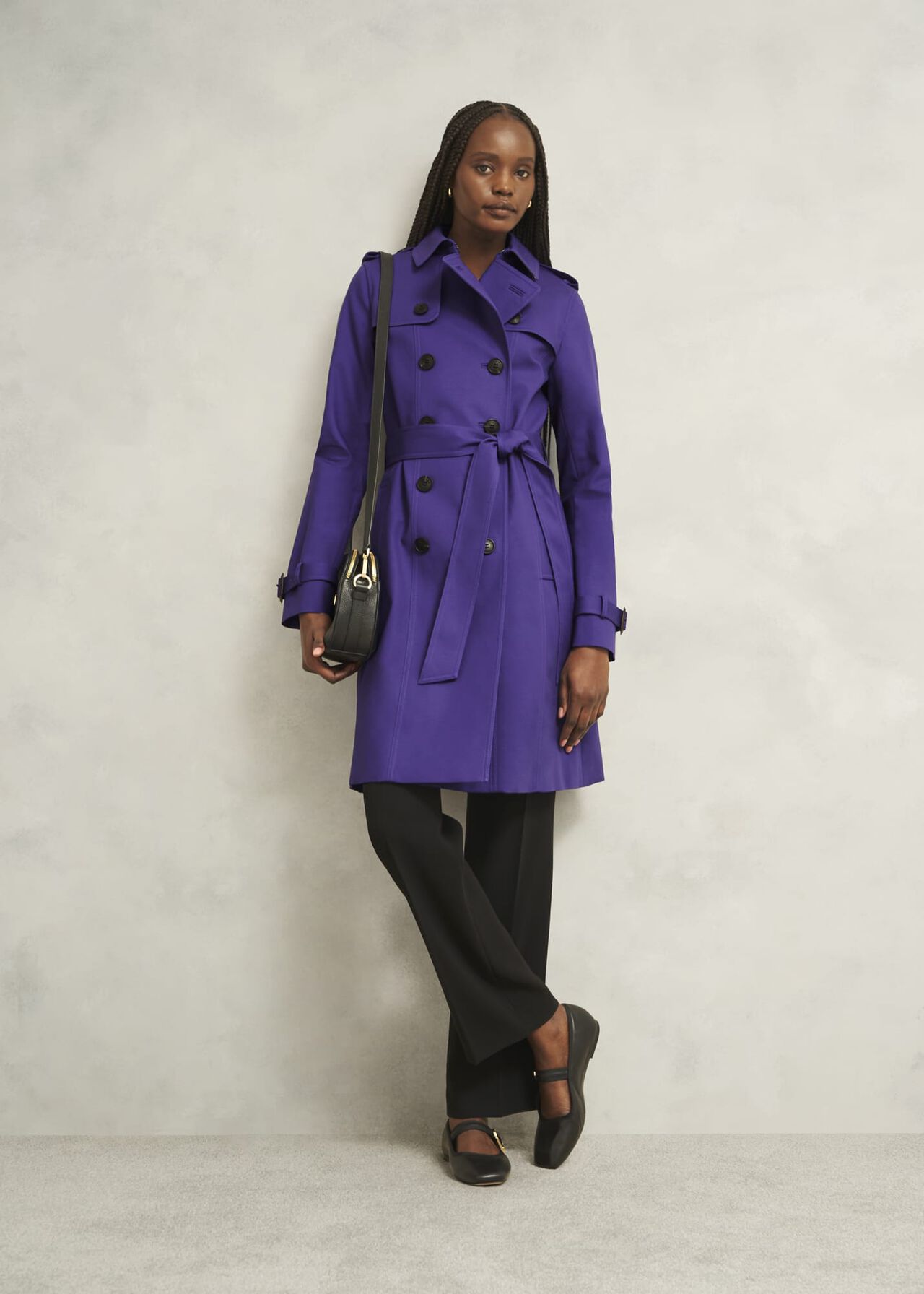 Petite Skylar Shower Resistant Trench Coat, Future Purple, hi-res