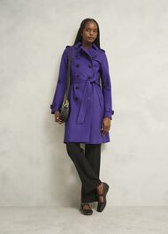 Petite Skylar Shower Resistant Trench Coat, Future Purple, hi-res