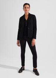 Kaya Ribbed Sweater, Black, hi-res