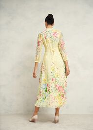 Emma Silk Dress, Yellow Multi, hi-res