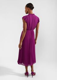 Addison Pleated Dress, Magenta Purple, hi-res