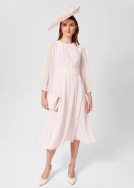 Arianne Fit And Flare Dress, Pale Pink, hi-res