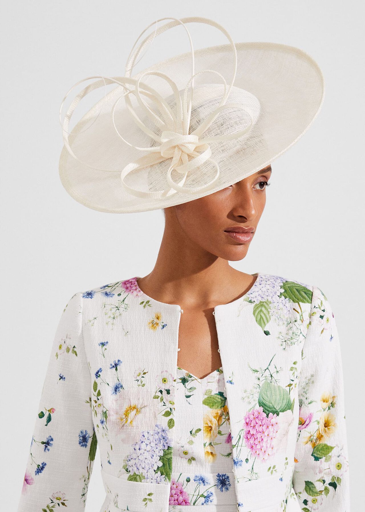Evangaline Fascinator, Ivory, hi-res