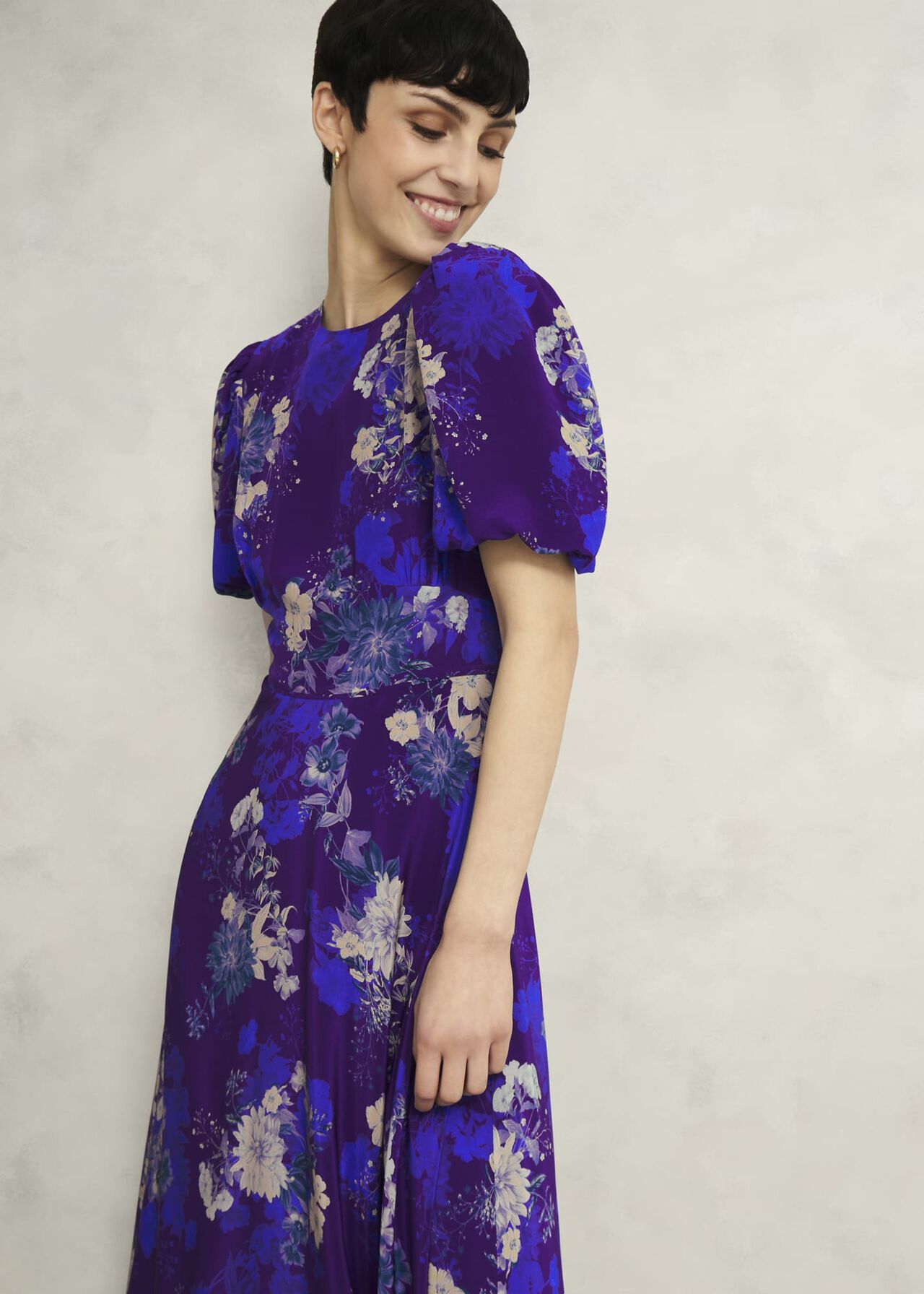 Wisley Silk Dress, Hyacinth Purple, hi-res
