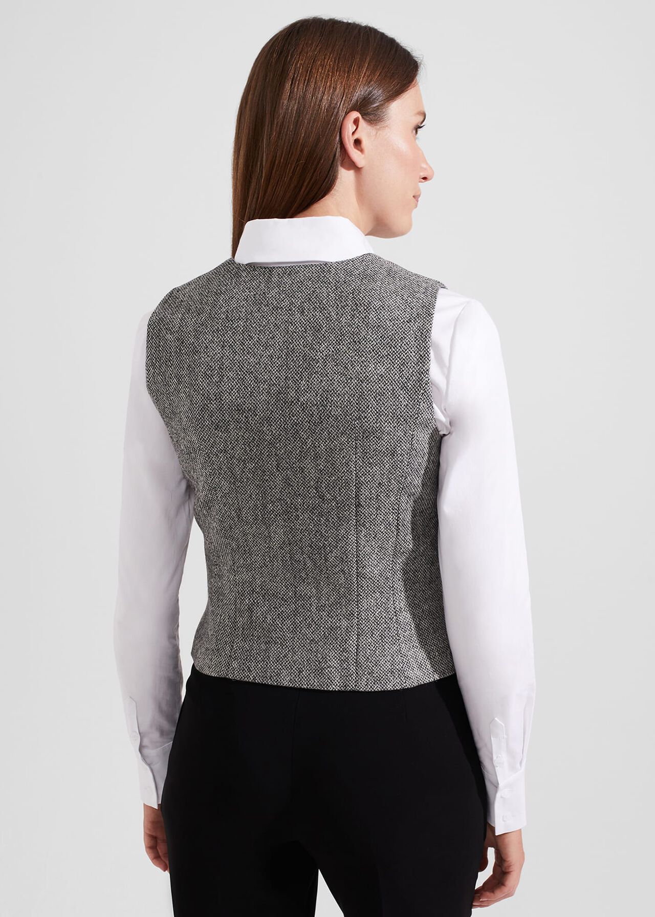 Elle Waistcoat, Black White, hi-res