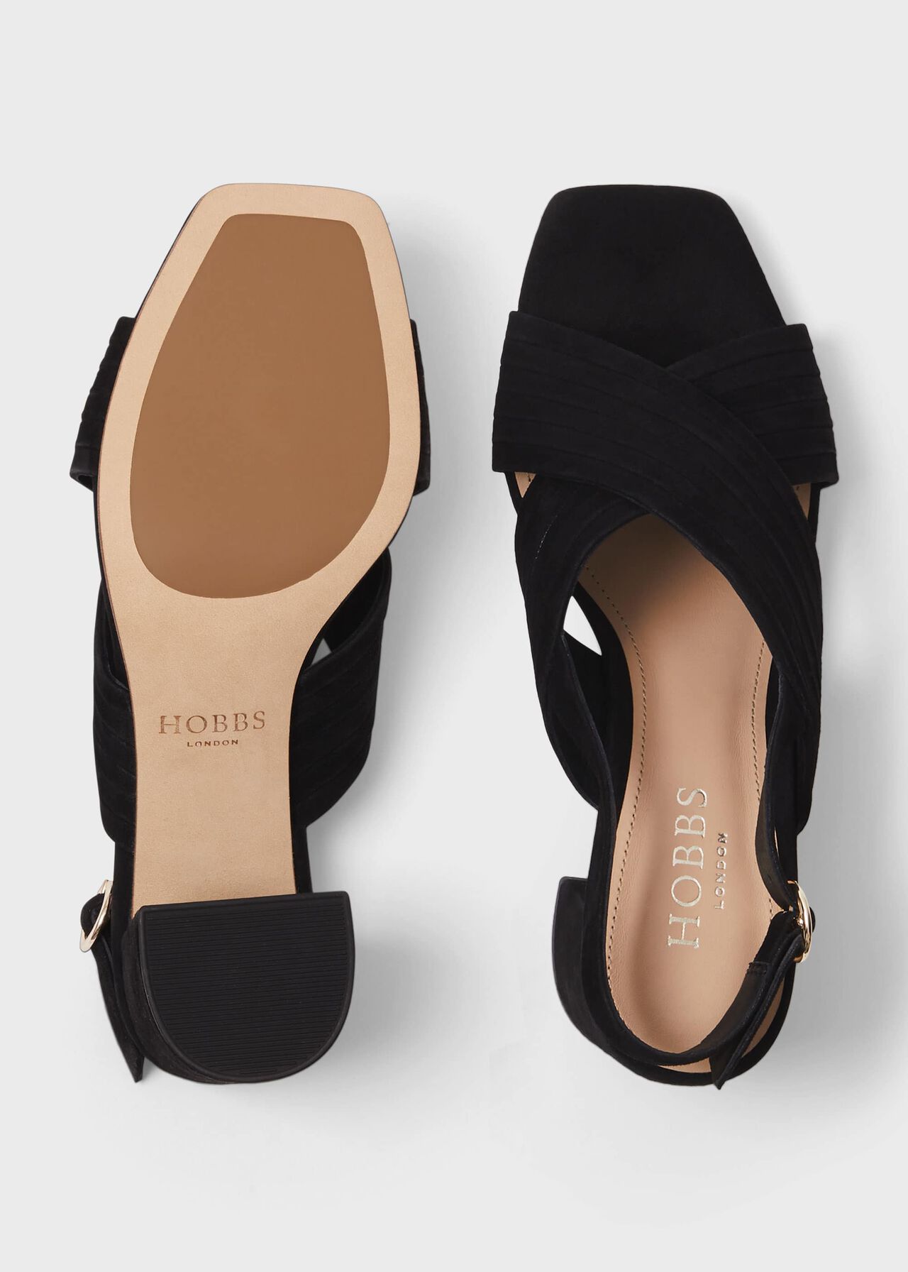 Nikita Suede Sandals, Black, hi-res