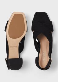 Nikita Suede Sandals, Black, hi-res