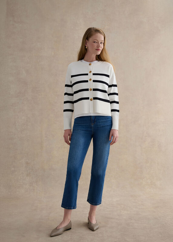 Megan Striped Cardigan