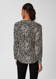Nelle V Neck Blouse, Black Multi, hi-res
