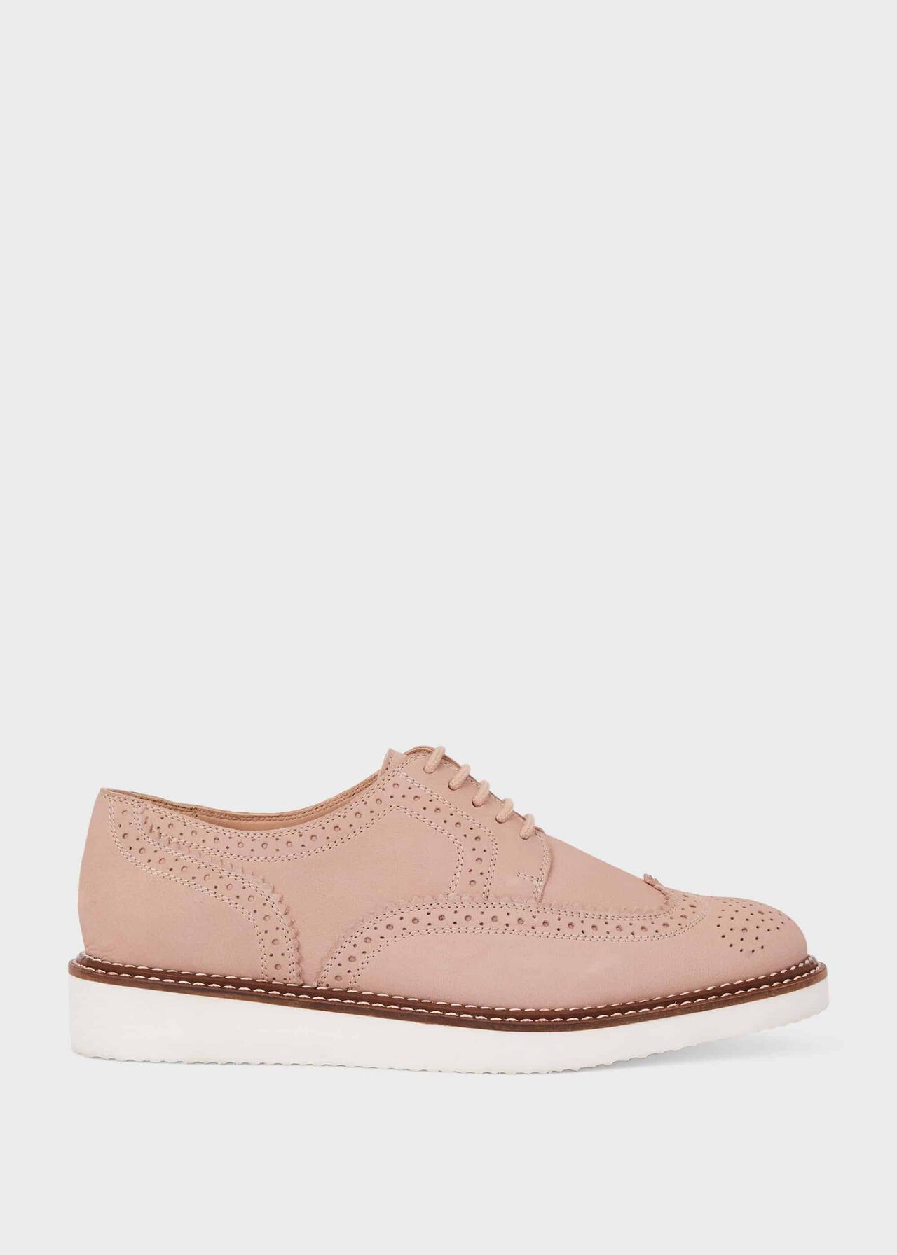 Ottilie Leather Flatform Shoes , Fawn, hi-res