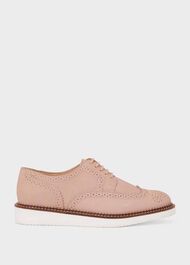 Ottilie Leather Flatform Shoes , Fawn, hi-res