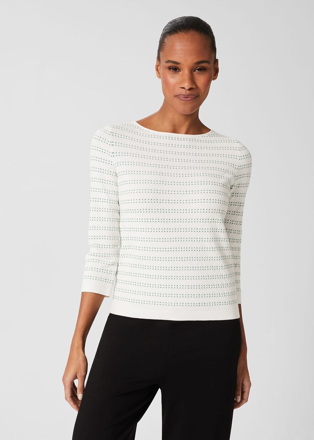 Robin Jumper, Ivory Green, hi-res