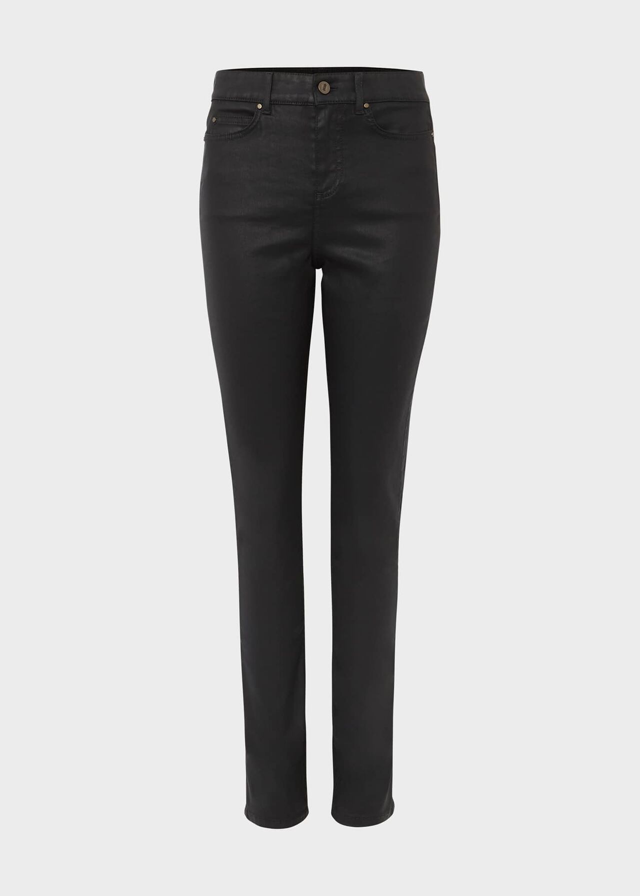 Gia Coated Jeans, Black, hi-res