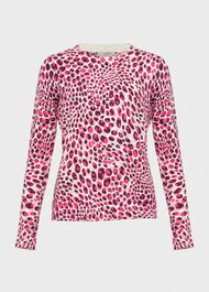 Pamela Cotton Sweater, Pink Multi, hi-res