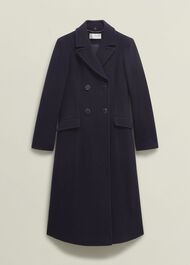 Marlene Wool Blend Coat, Navy, hi-res