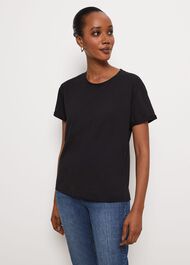 Hatton Cotton T-Shirt, Black, hi-res
