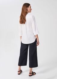 Rosemary Linen Top, White, hi-res