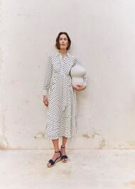 Larina Dress, Ivory Navy, hi-res