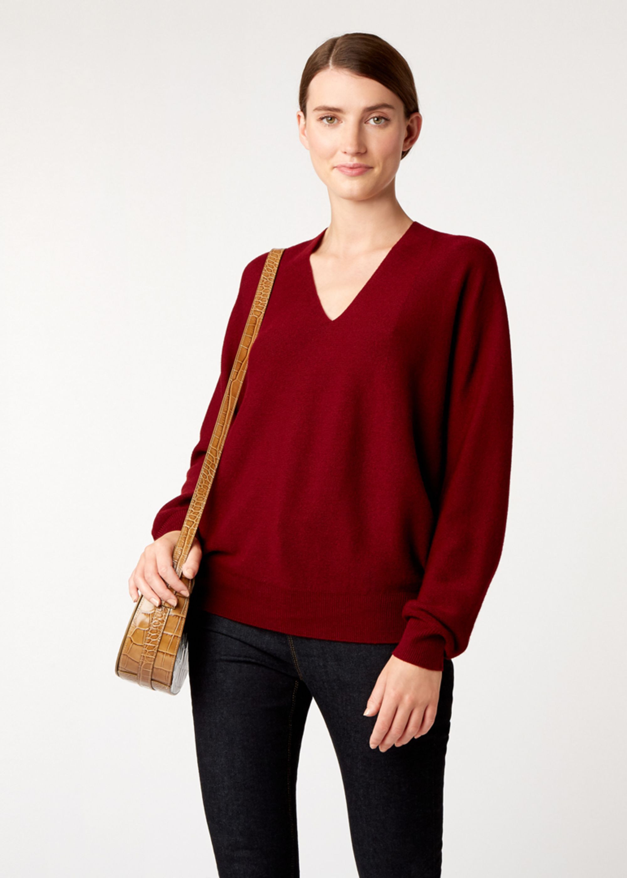 burgundy merino wool jumper