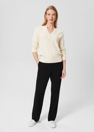 Mel Straight Trousers, Black, hi-res