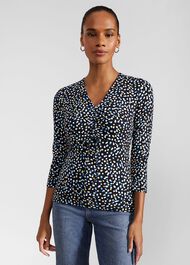 Simmy Printed Top, Navy Multi, hi-res