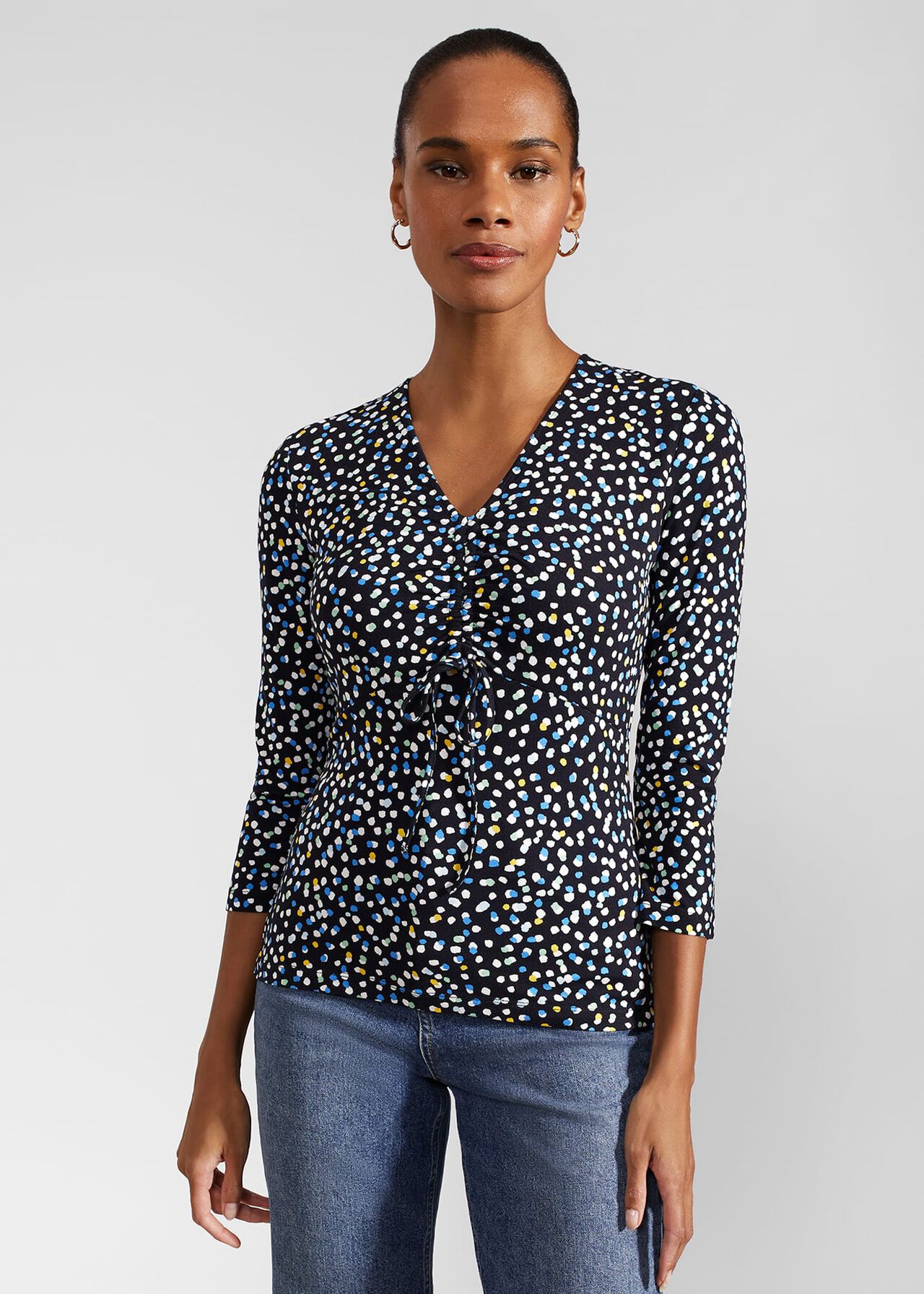 Simmy Printed Top, Navy Multi, hi-res