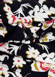 Jacqueline Print Top, Navy Damask, hi-res