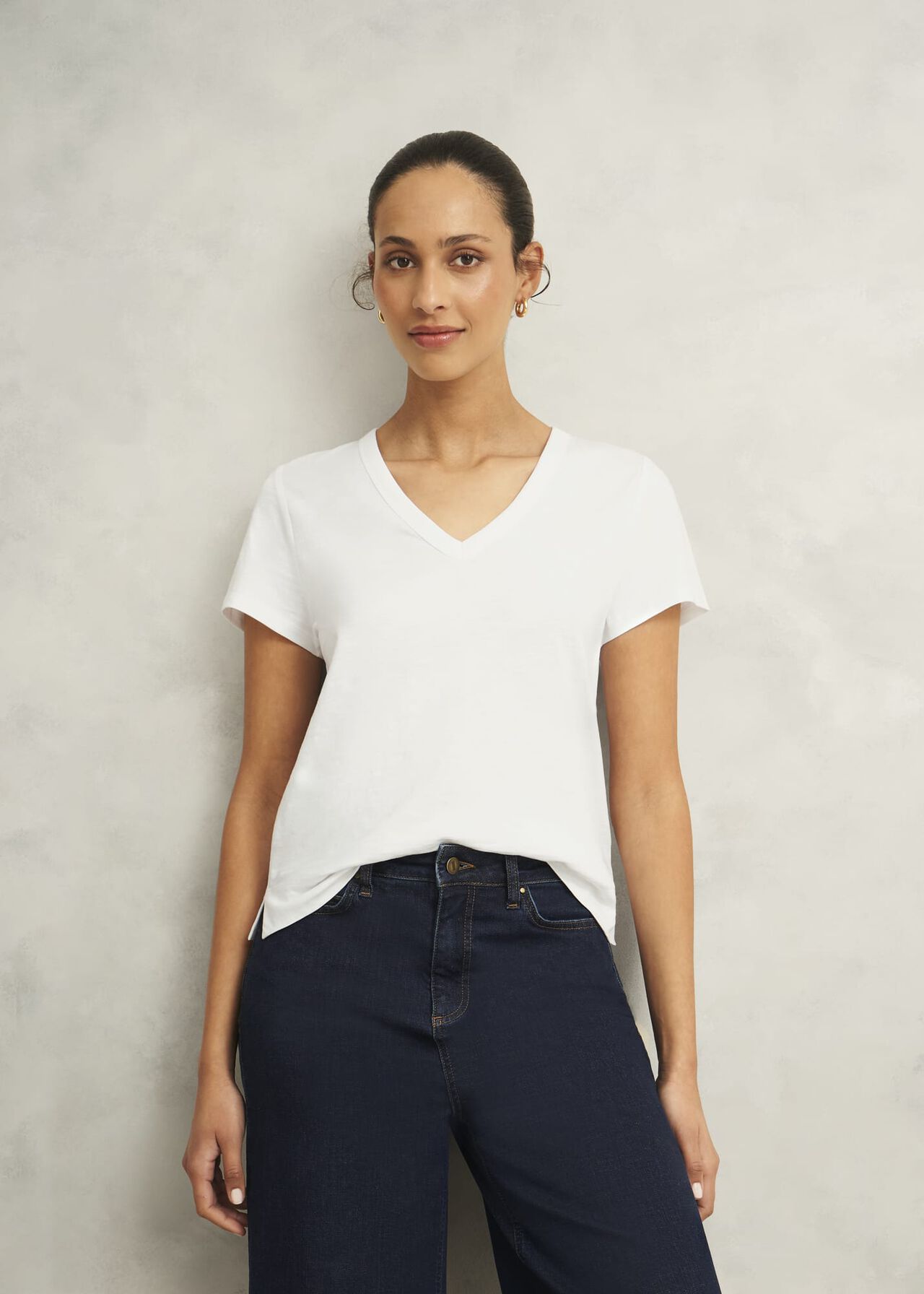 Hobbs Arianna Cotton Slub T-Shirt Hobbs Arianna Cotton Slub T-Shirt