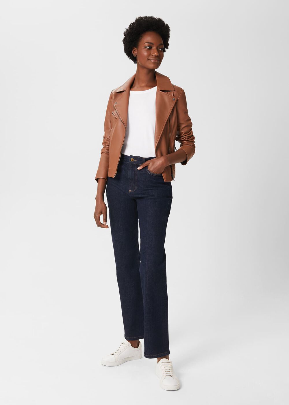 Dakota Leather Jacket, Tan, hi-res