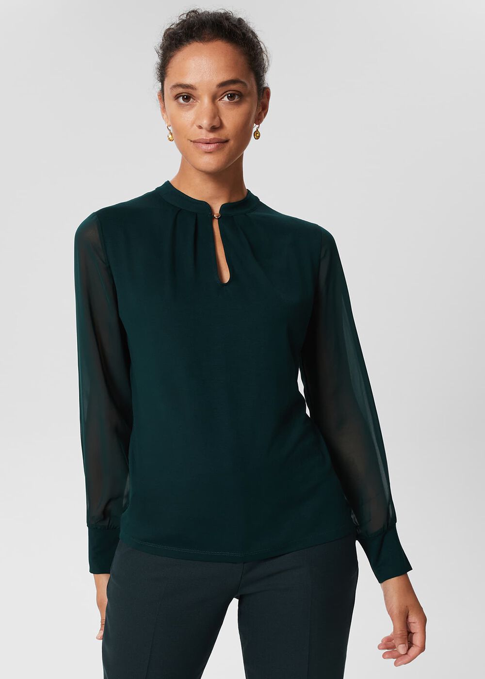 Margot Top, Pine Green, hi-res