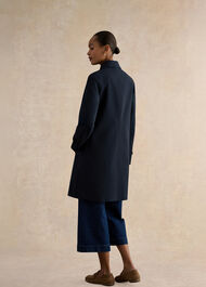 Vivienne Shower Resistant Trench Coat, Navy, hi-res