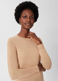 Penny Merino Jumper, Camel, hi-res