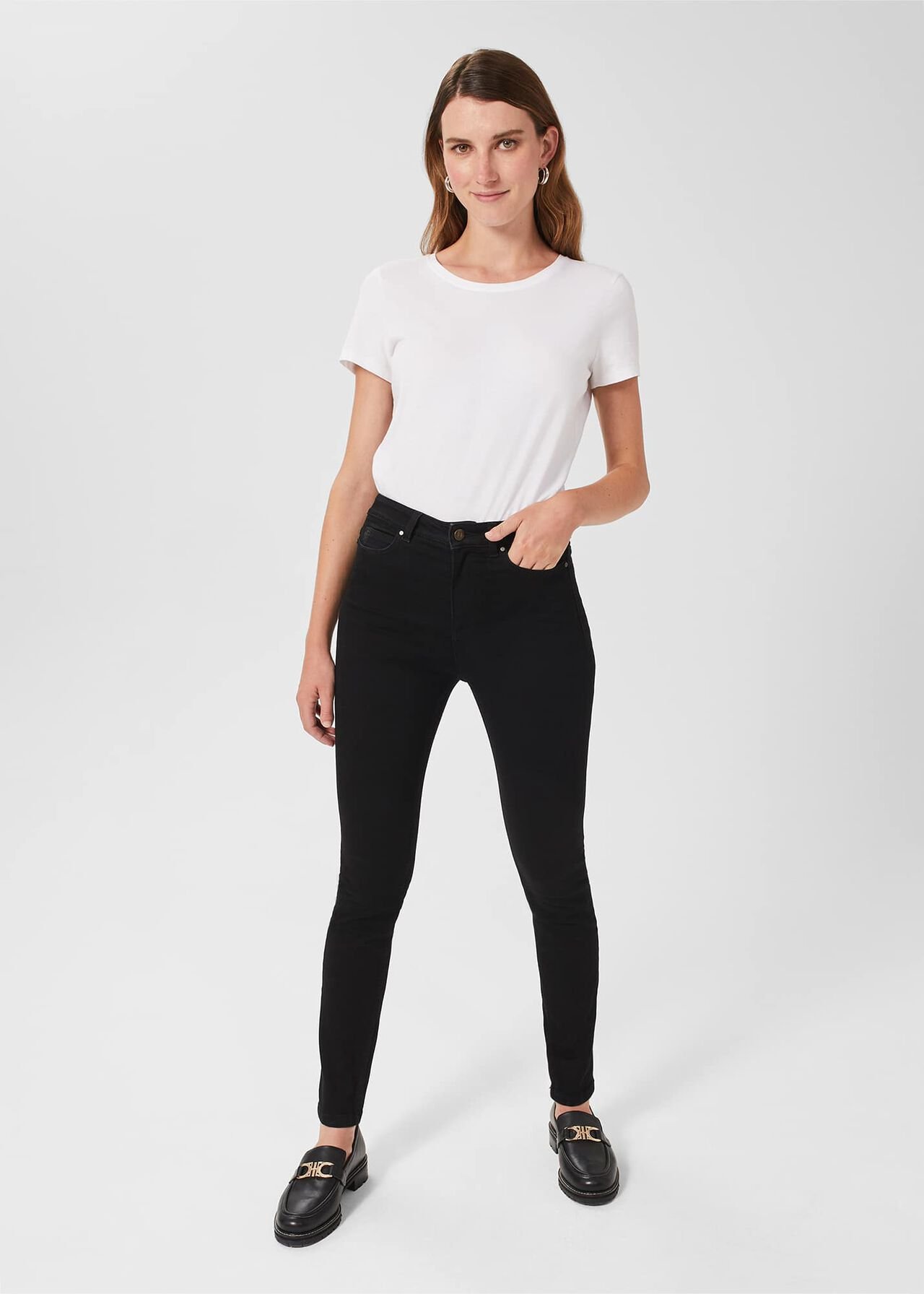 Gia Sculpting Jeans With Stretch , Black, hi-res