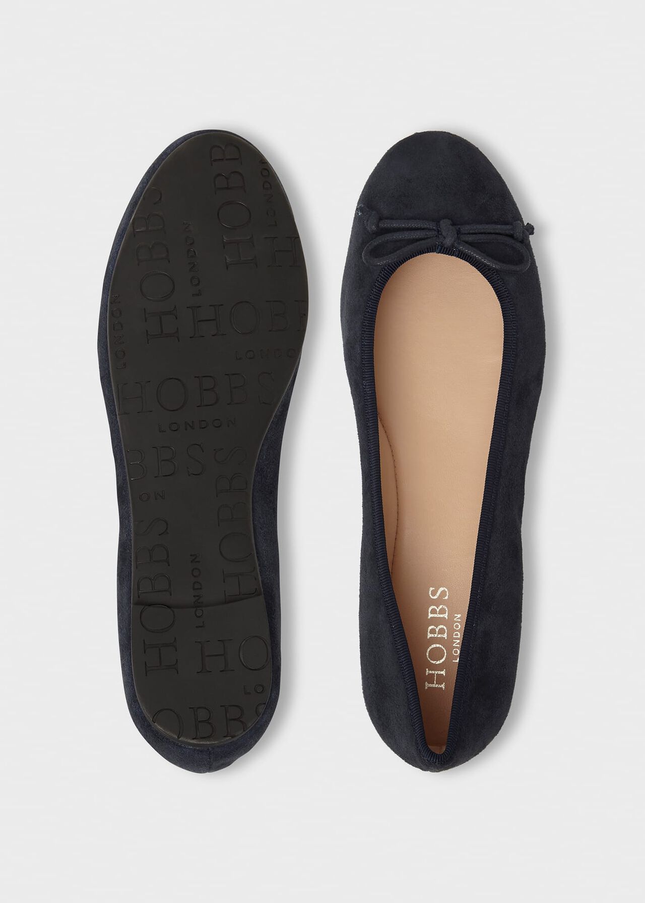 Flo Suede Ballerina , Navy, hi-res