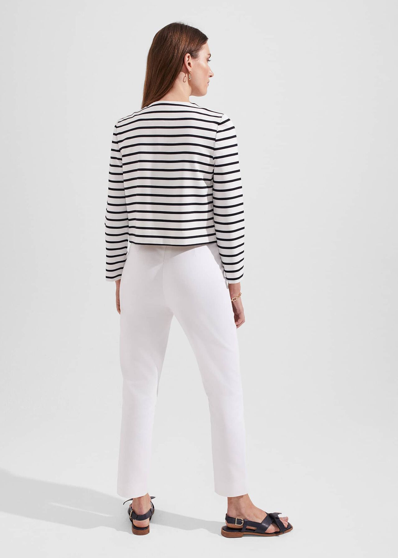 Kaya Capri Trousers, White, hi-res