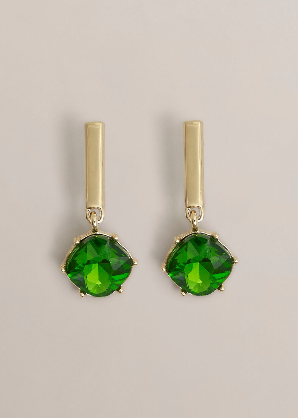 Aria Earrings, Gold Green, hi-res
