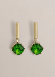 Aria Earrings, Gold Green, hi-res