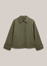 Frida Shower Resistant Trench Coat, Olive Green, hi-res