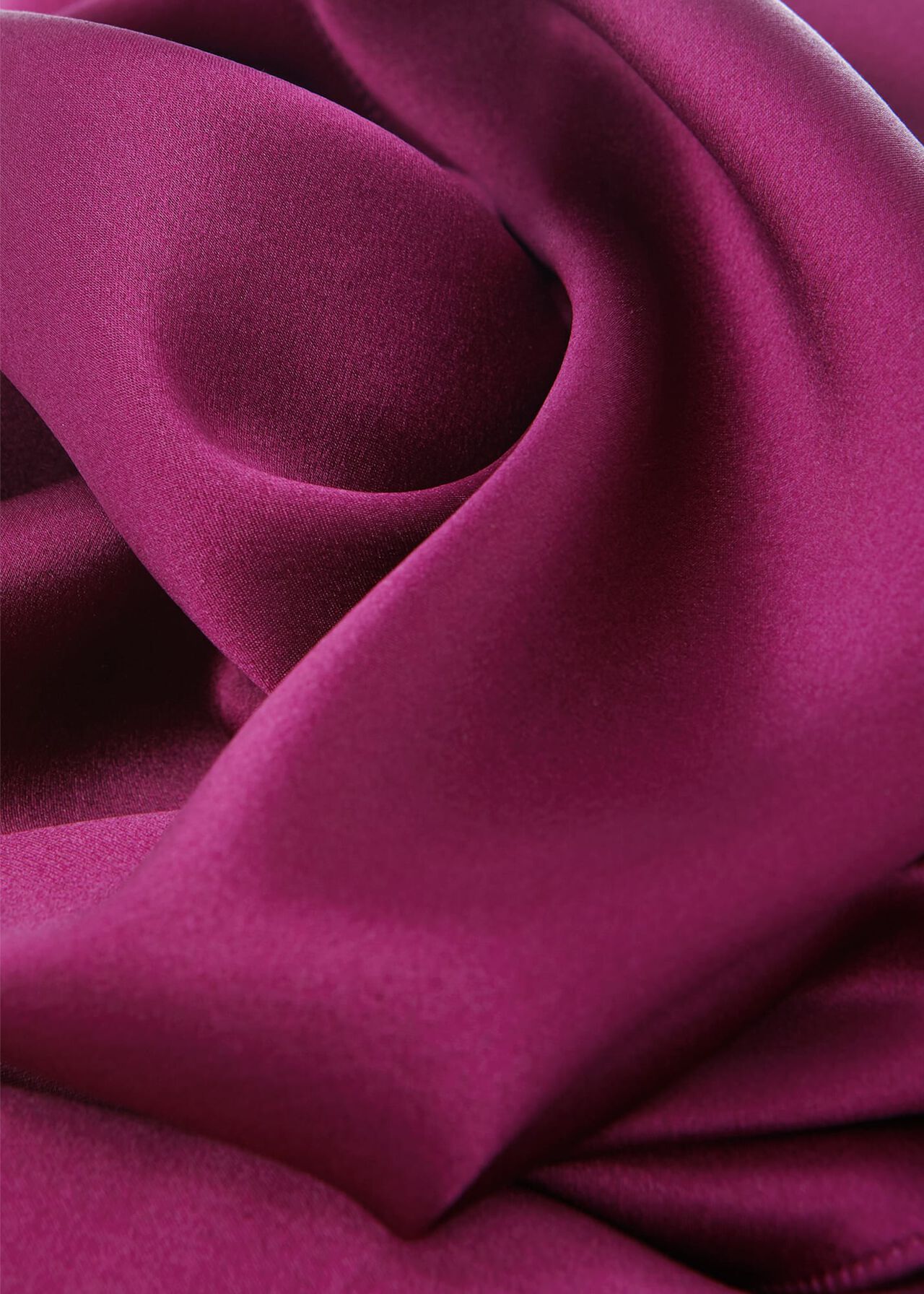 Eva Silk Fitted Shirt, Bright Plum, hi-res