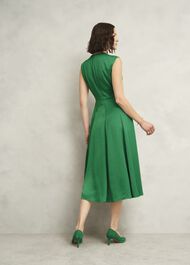 Isobel Satin Midi Dress, Amethyst Green, hi-res