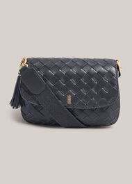 Berwick Woven Leather Crosbody Bag, Hobbs Navy, hi-res