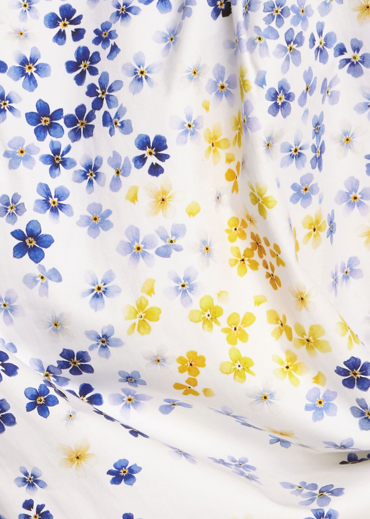 Fiona Cotton Blend Floral Shift Dress, Ivry Blue Ylw, hi-res