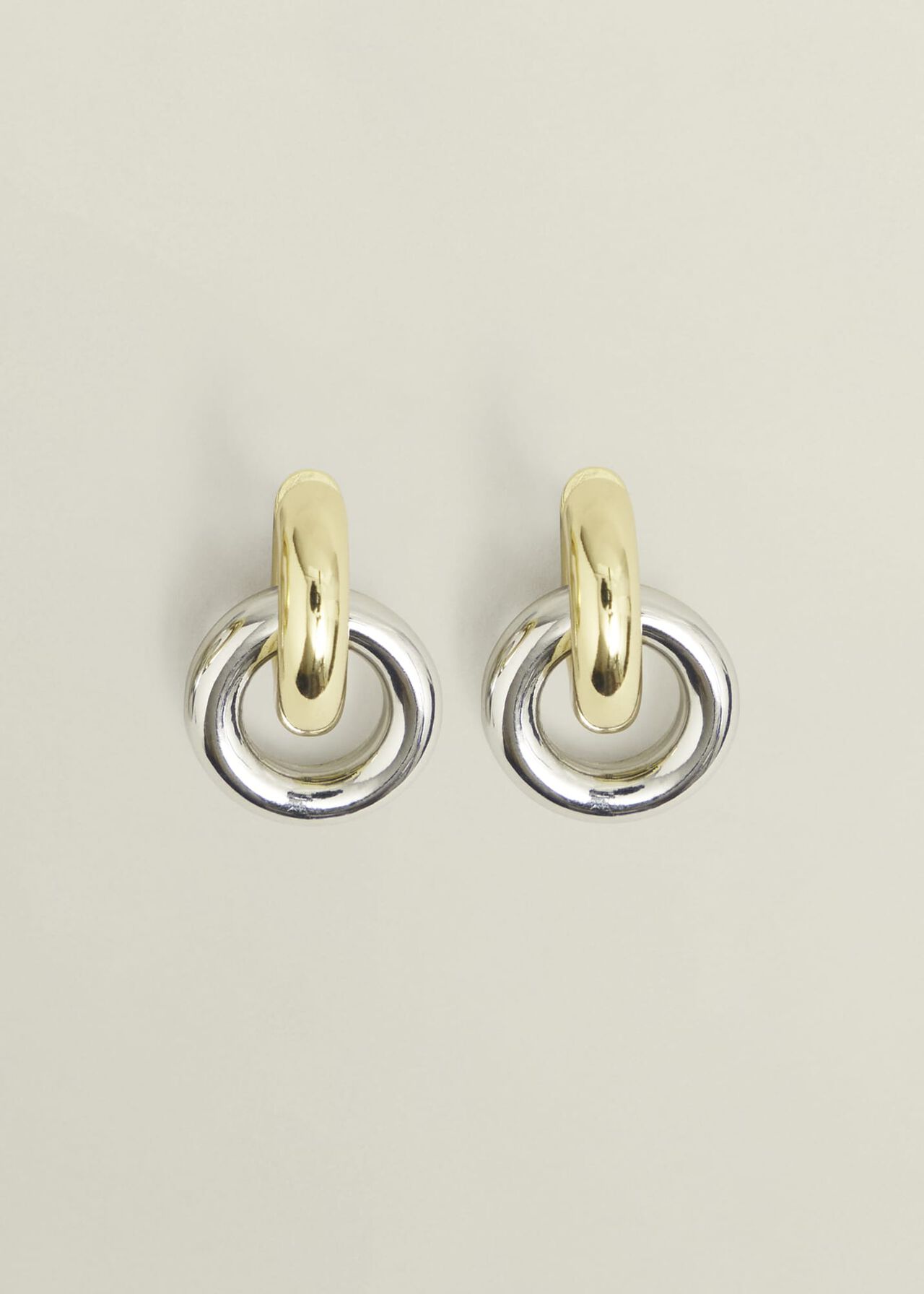 Clarisse Earrings, Silver Gold, hi-res