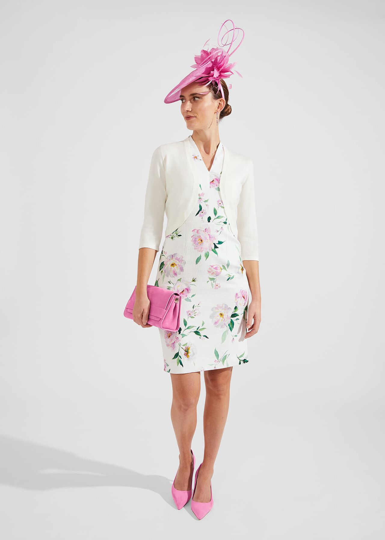 Suzanna Tweed Dress, Ivory Multi, hi-res