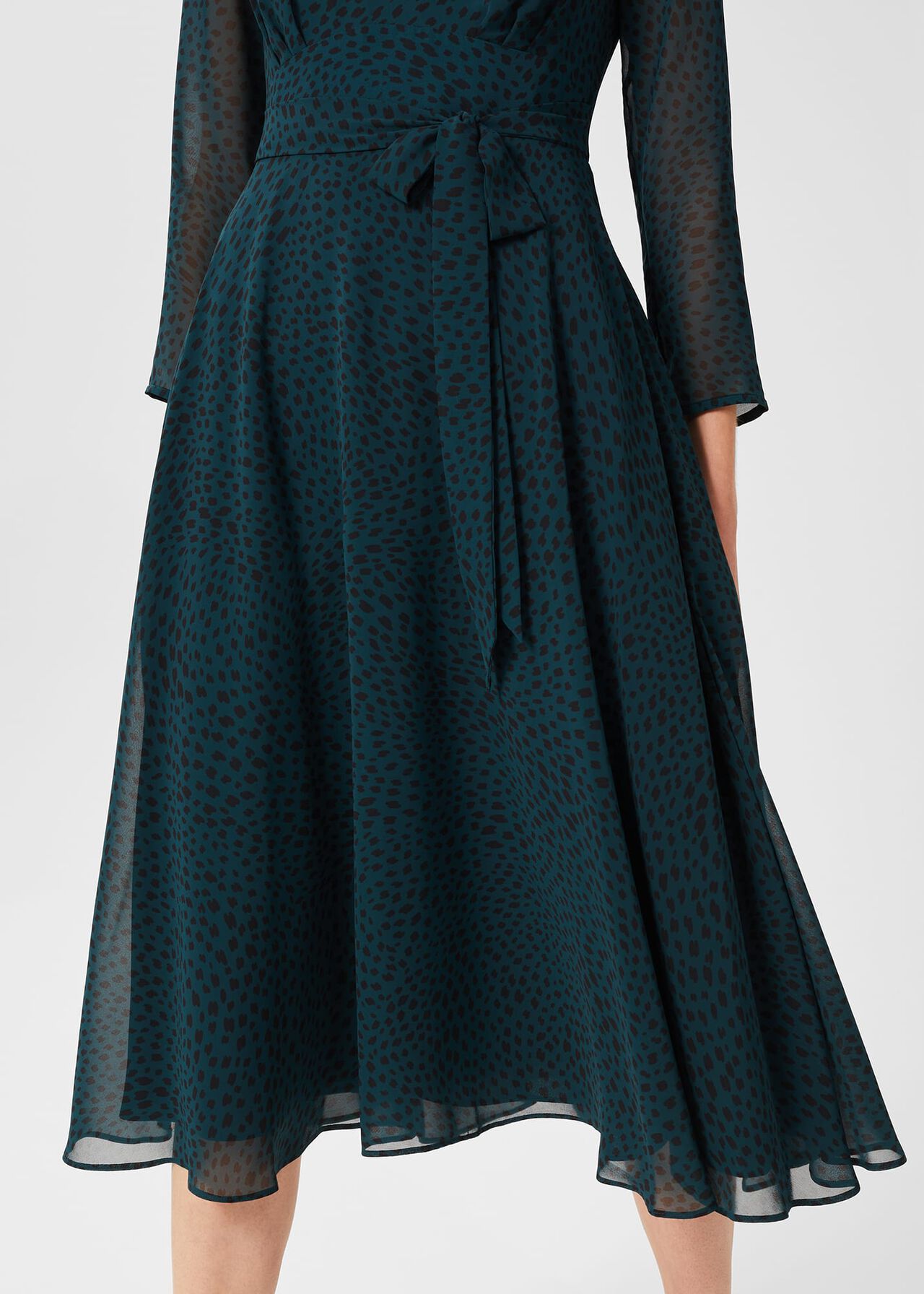 Mimi Printed Dress, Pine Green, hi-res