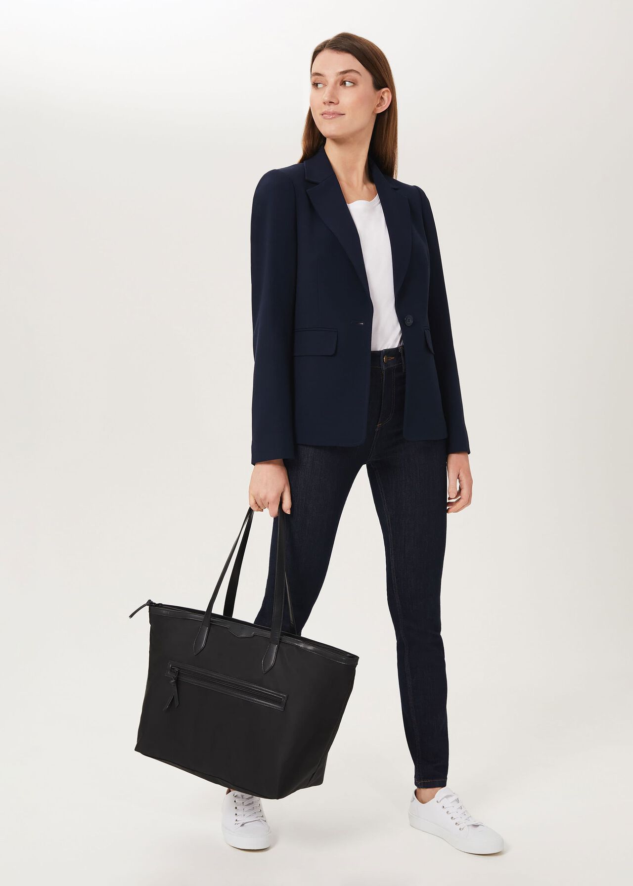 Norfolk Nylon Tote Bag, Black, hi-res
